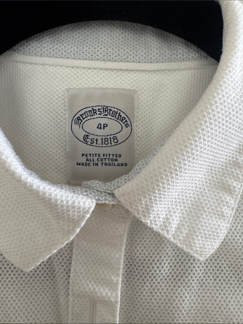 Petite Fitted Brooks Brothers White Textured Shirt - Picture 2 of 4